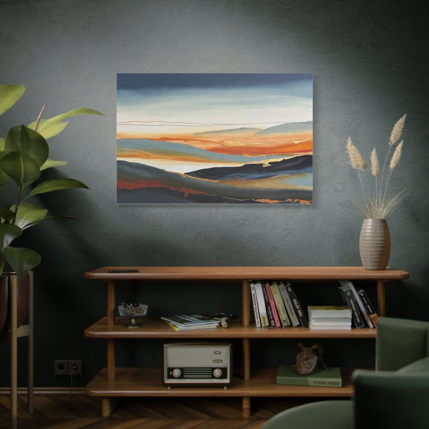 Abstract Coastal Sunset Canvas Print — Matte Stretched Wall Art