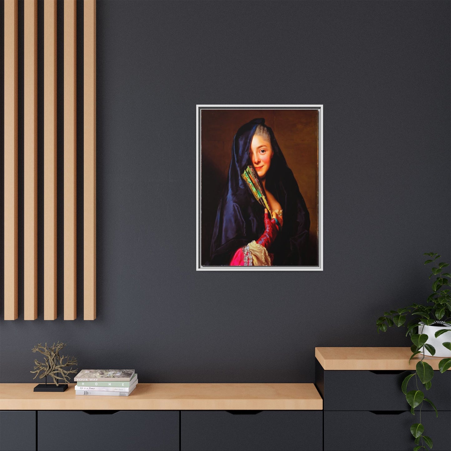 Framed Matte Canvas Wall Art — Classical Portrait Print