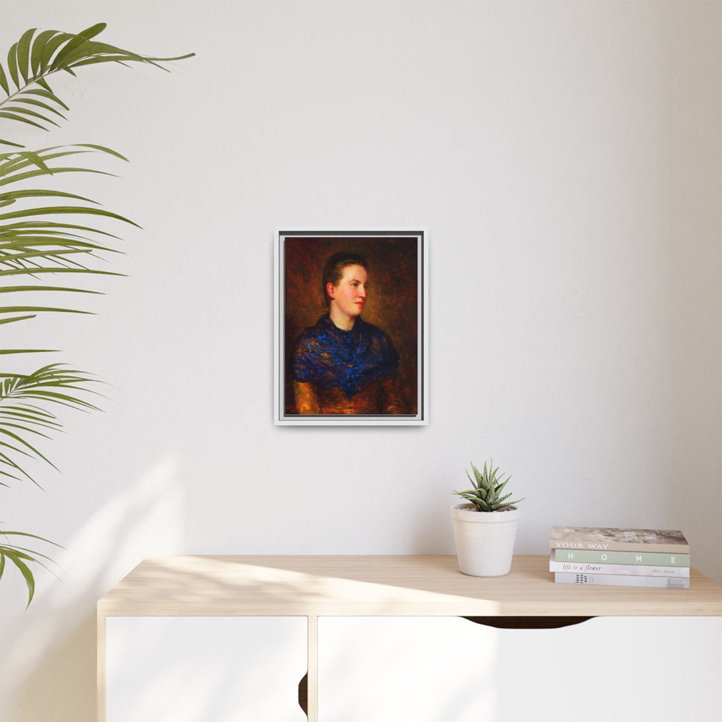 Framed Matte Canvas Portrait Print — Classic Victorian Woman Wall Art