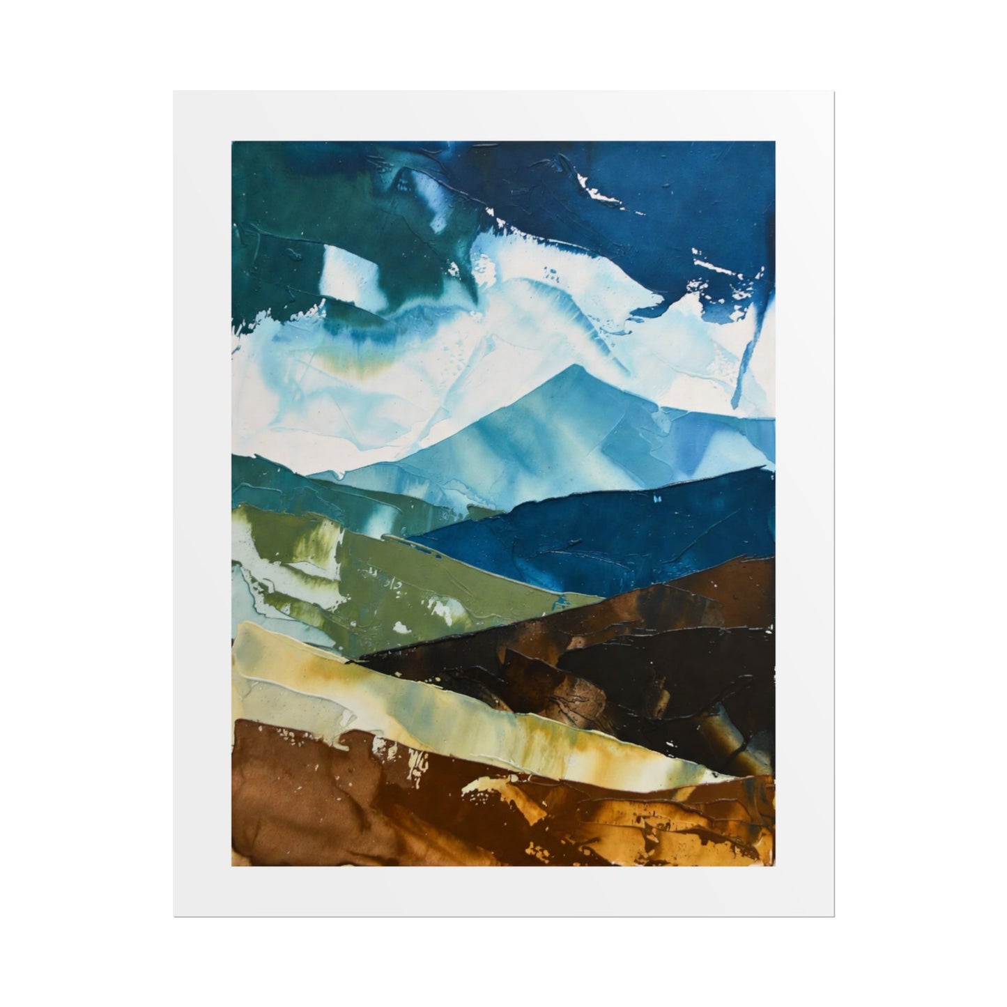 Abstract Mountain Landscape Poster — Rolled Art Print