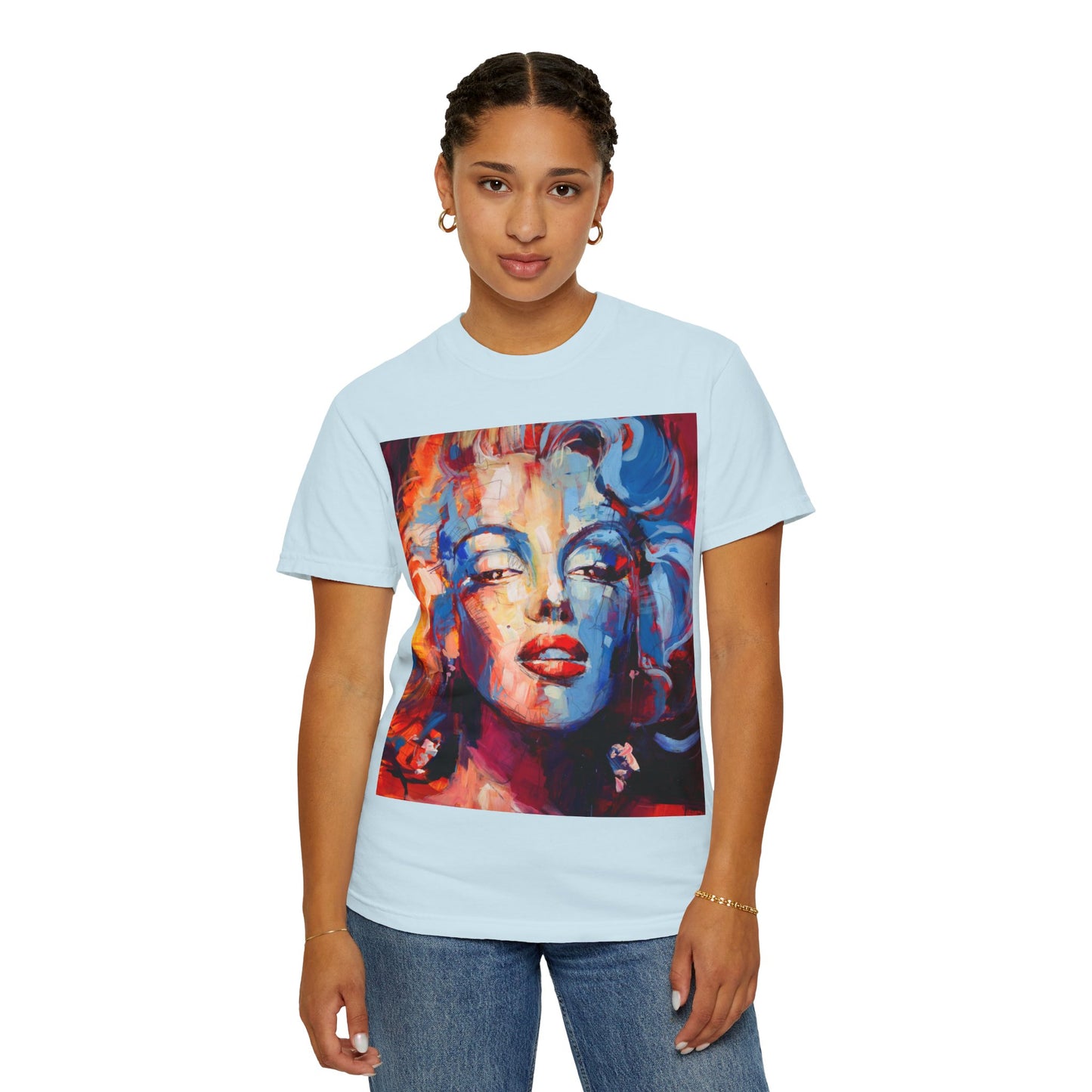 Artistic Pop Portrait T-Shirt — Colorful Marilyn-Inspired Graphic Tee