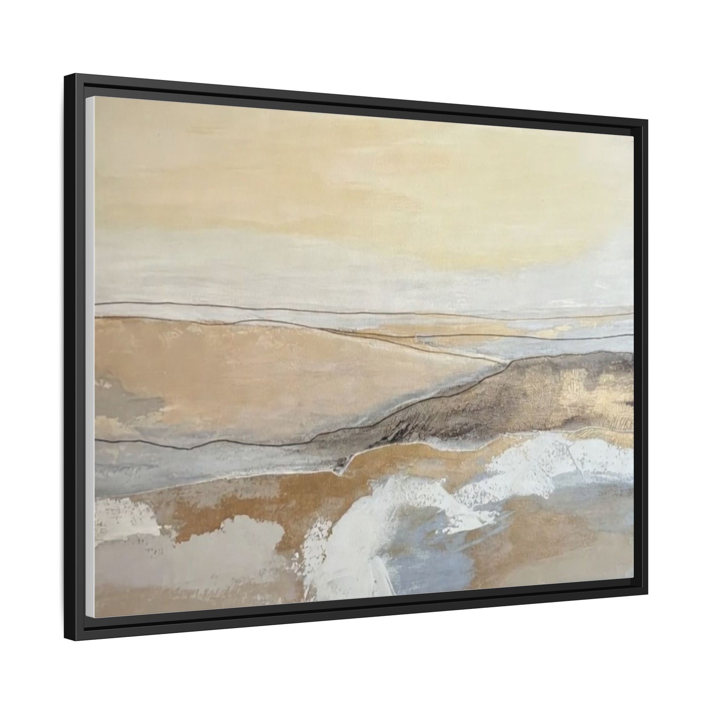 Framed Abstract Coastal Landscape Matte Canvas Wall Art