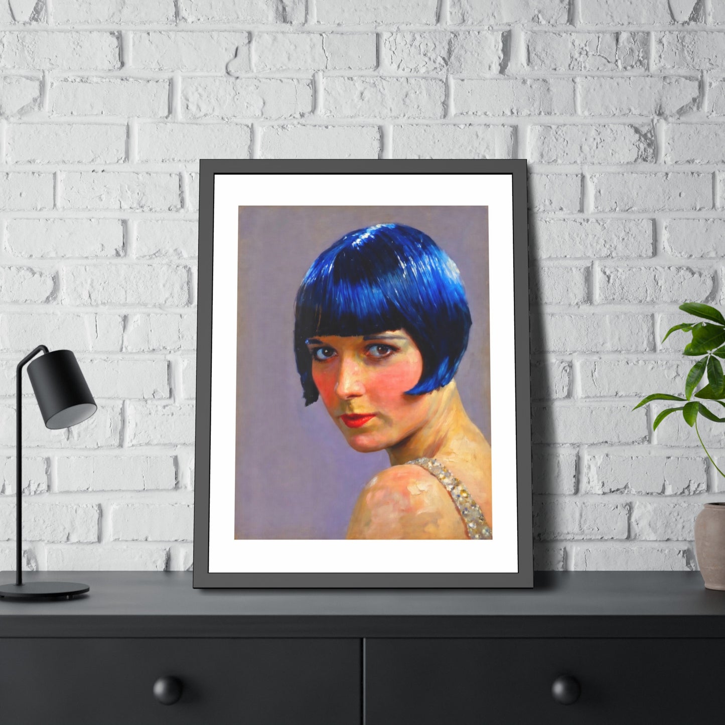 Blue Bob Portrait Framed Poster
