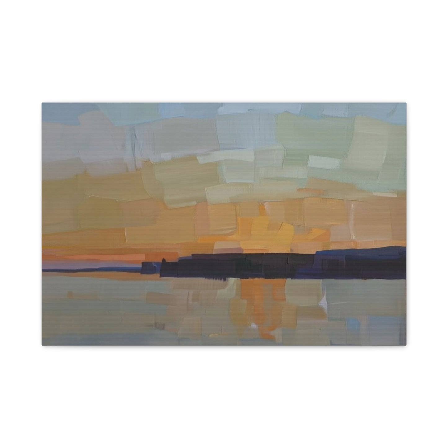 Abstract Sunset Landscape Canvas Print  Matte Stretched 1.25"
