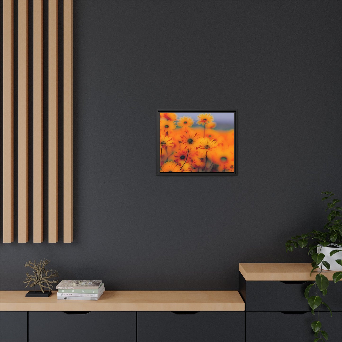 Bee Garden by Norman Barrett Framed Matte Canvas Wall Art Print