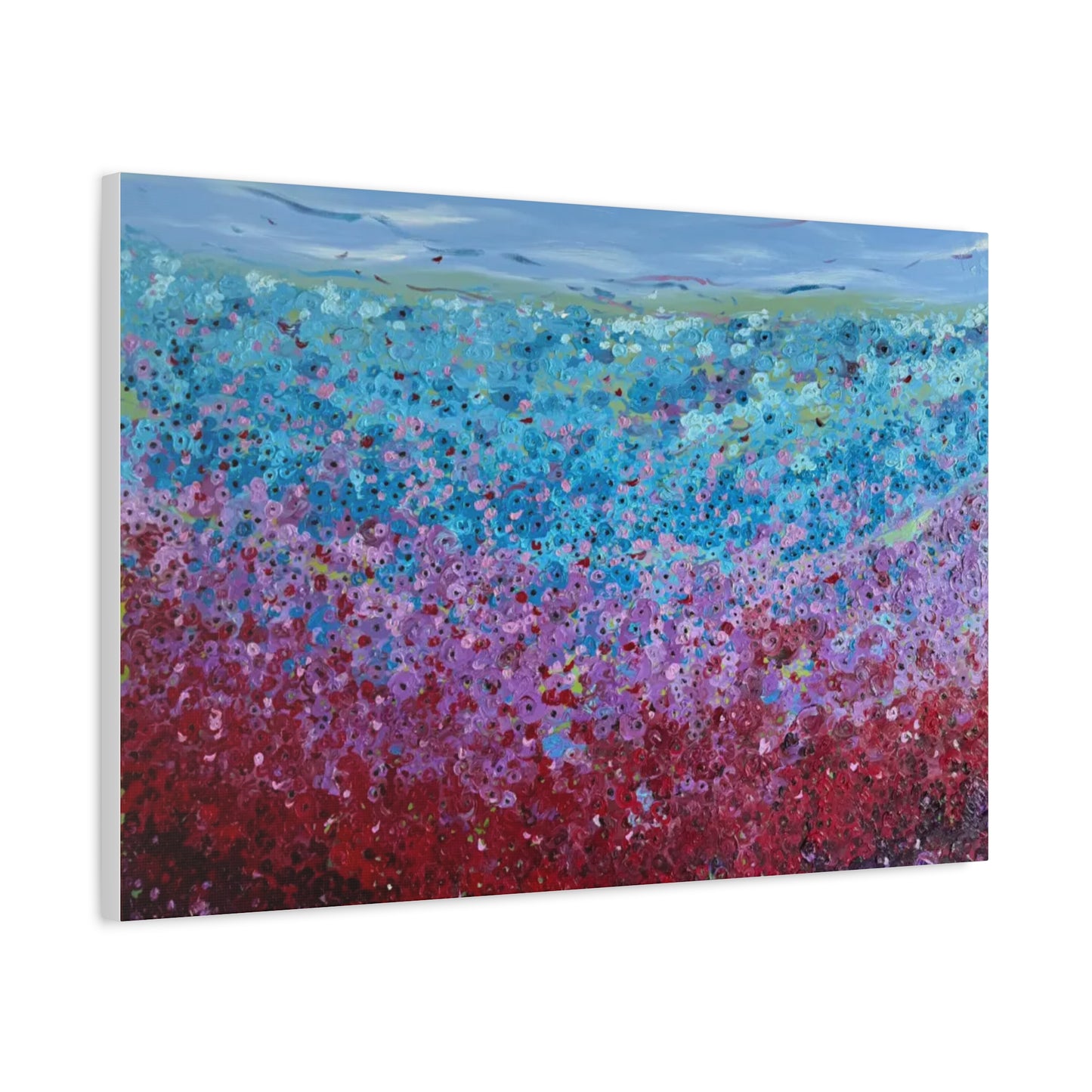 Bloom by Unknown Abstract Coastal Bloom Canvas Wall Art — Matte Stretched 1.25"