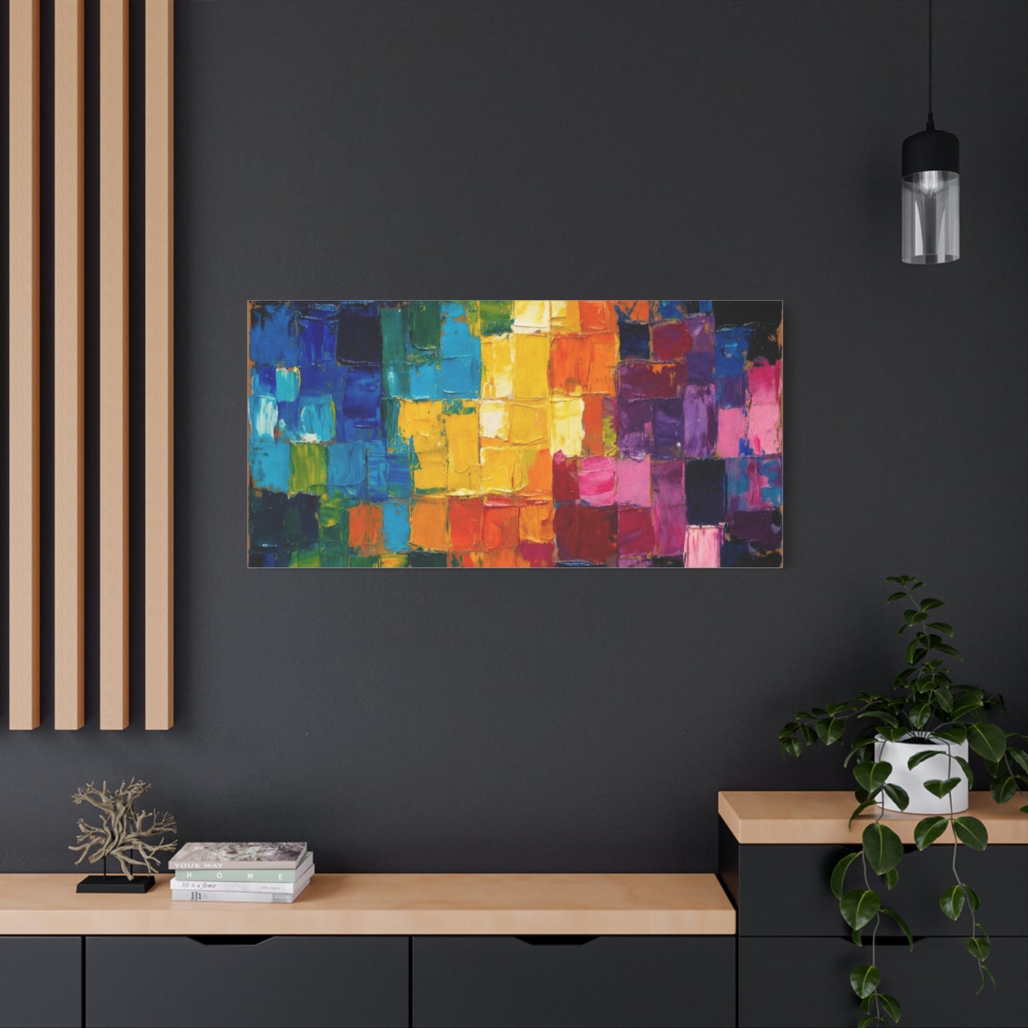 Mosaic Squares Matte Canvas, Stretched, 1.25"