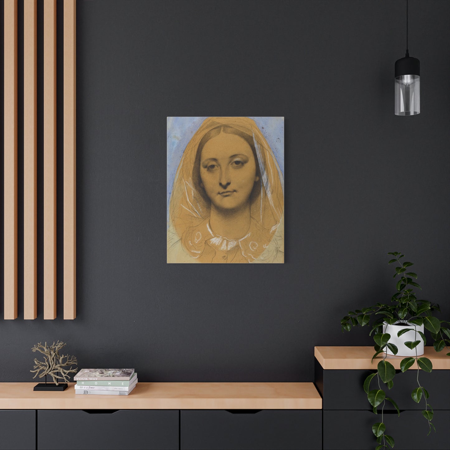 Mademoiselle Mary de Borderieux by Jean Auguste Dominique Ingres Matte Stretched Canvas Wall Art