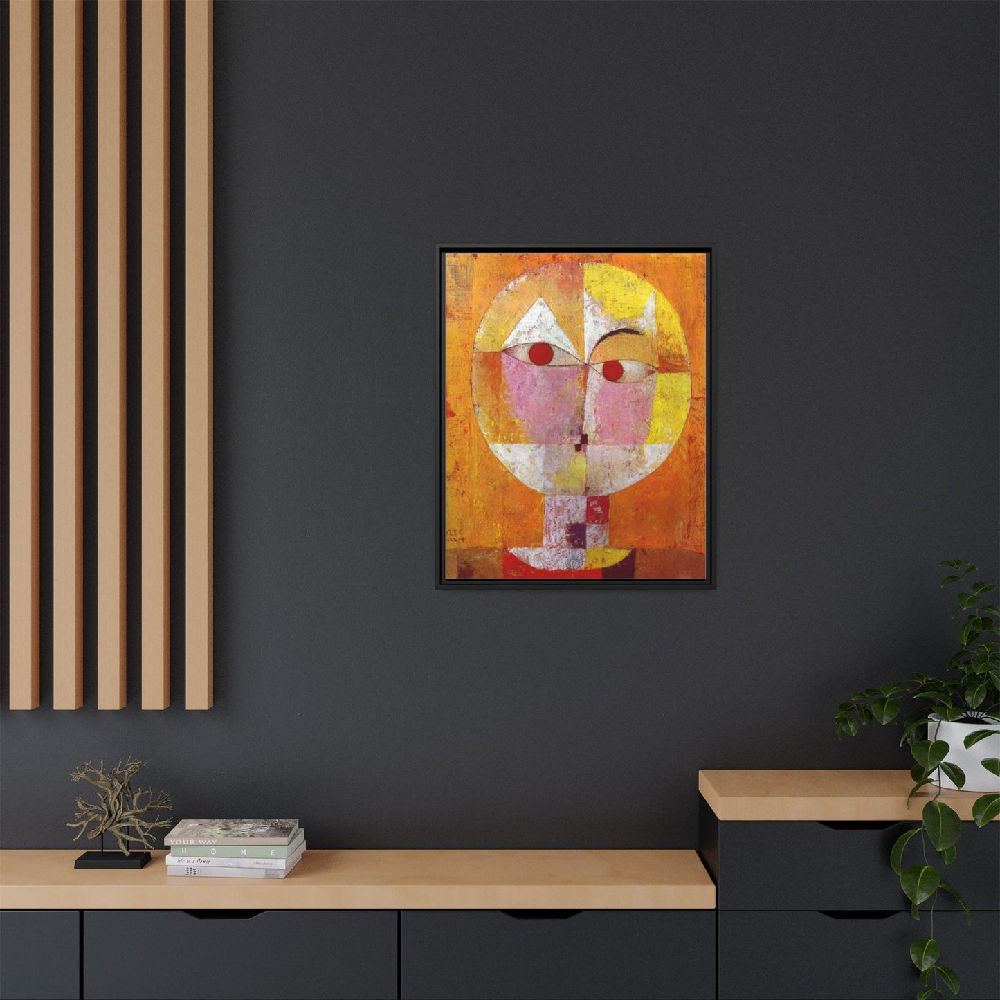 Senecio II by Paul Klee Canvas Framed Wall Art Print