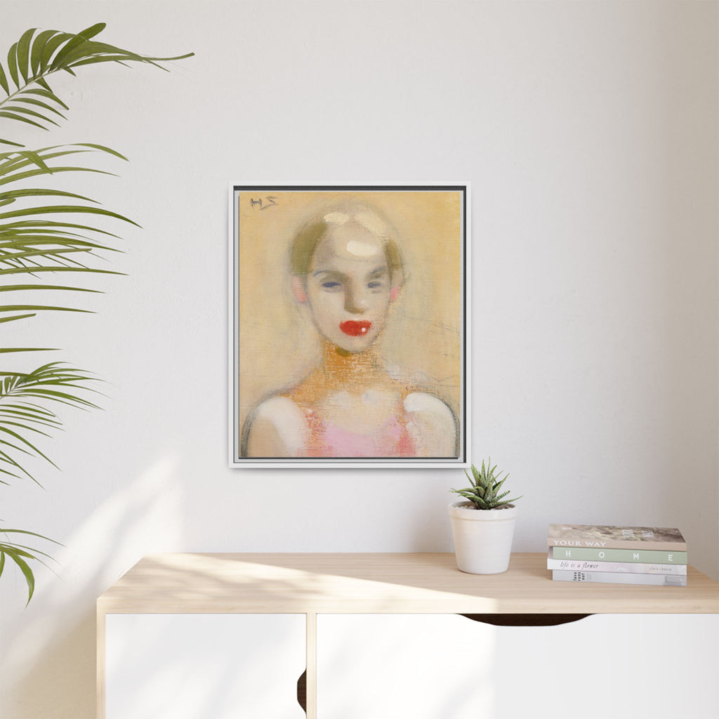 Circus Girl by Helene Schjerfbeck Framed Matte Canvas Portrait Art Print