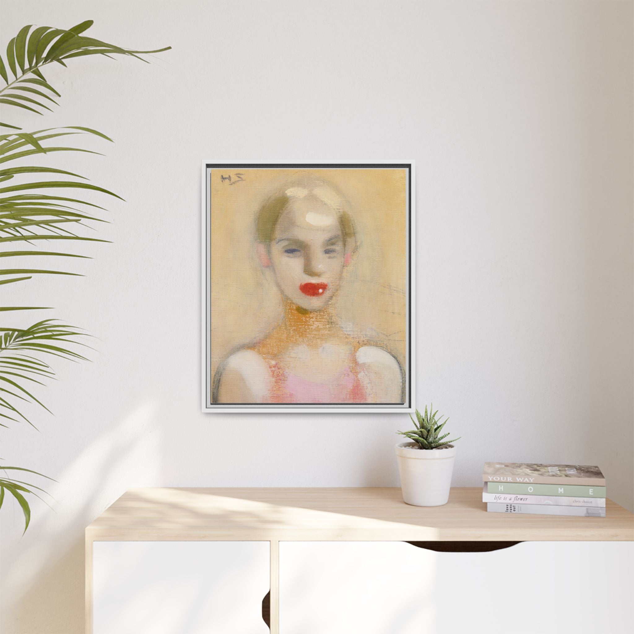 Circus Girl by Helene Schjerfbeck Framed Matte Canvas Portrait Art Print