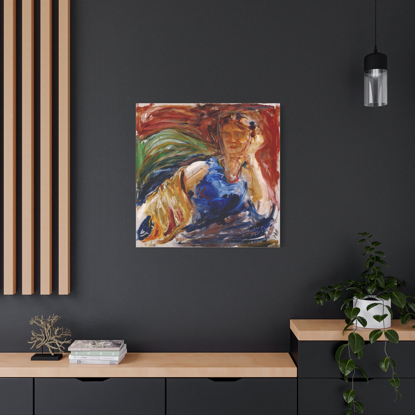 Portrait of hyllis Sjostrom by Akseli Gallen-Kallela Canvas Wall Art Print