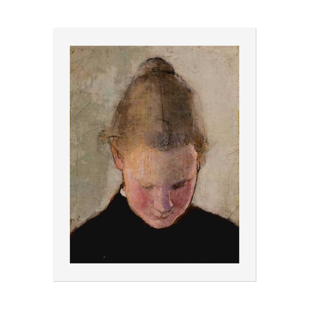 Lukeva tytto by Helena Schjerfbeck Wall Art Print