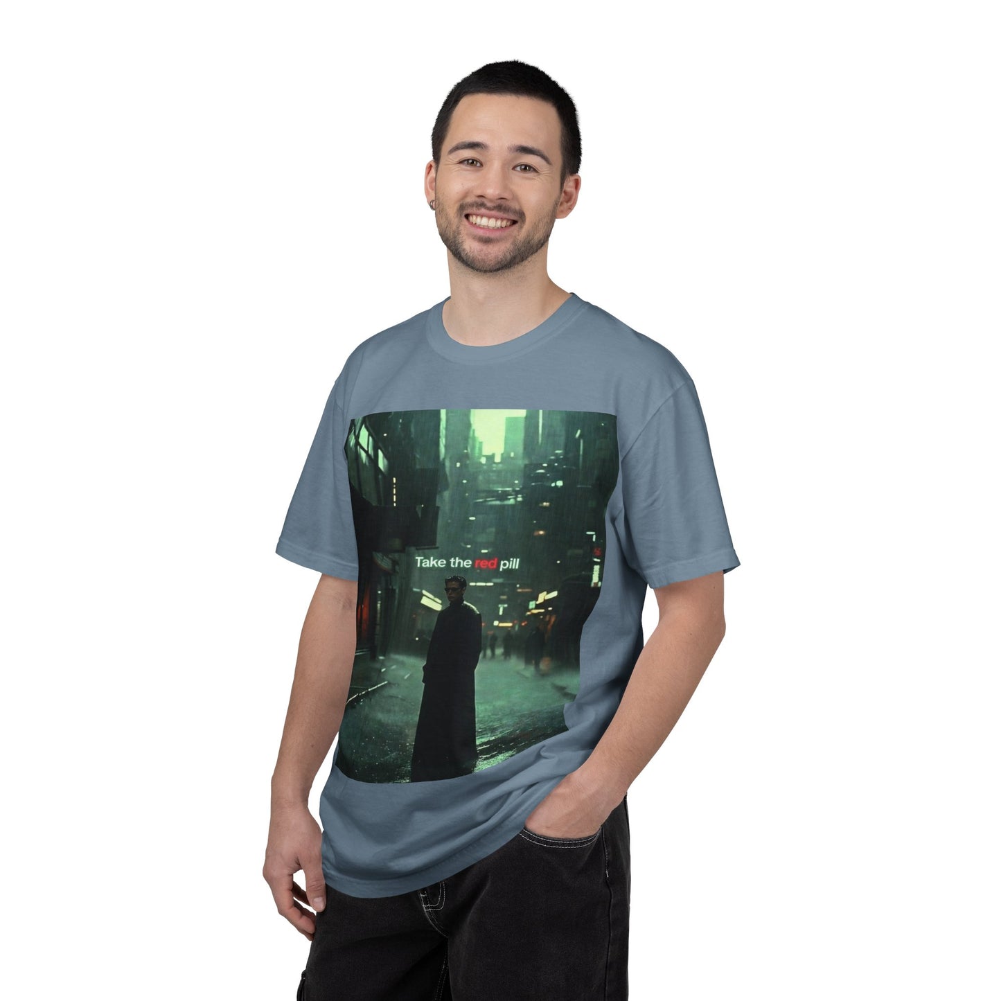 Take the Red Pill T-Shirt — Cyberpunk Noir Graphic Tee