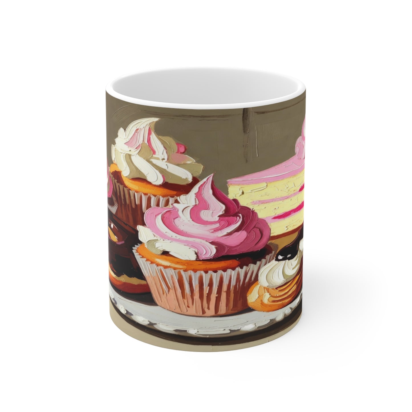 Cupcake Bakery Mug — Colorful Dessert Art Coffee Cup