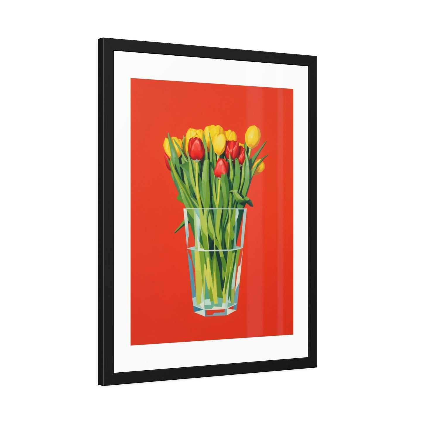 Tulip Bouquet Framed Poster — Bright Floral Wall Art