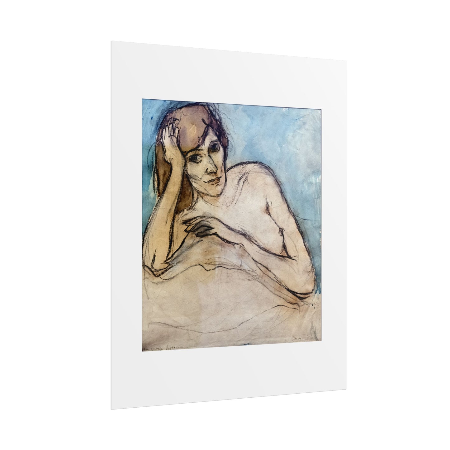 (Albi) Portrait de femme nue by Georges Bottini Wall Art Print