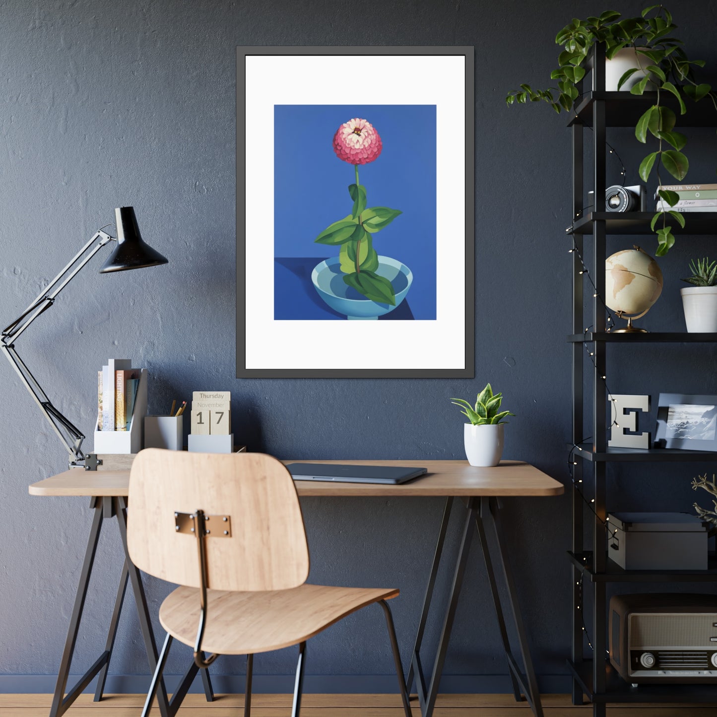 Framed Poster — Pink Bloom Still Life Wall Art