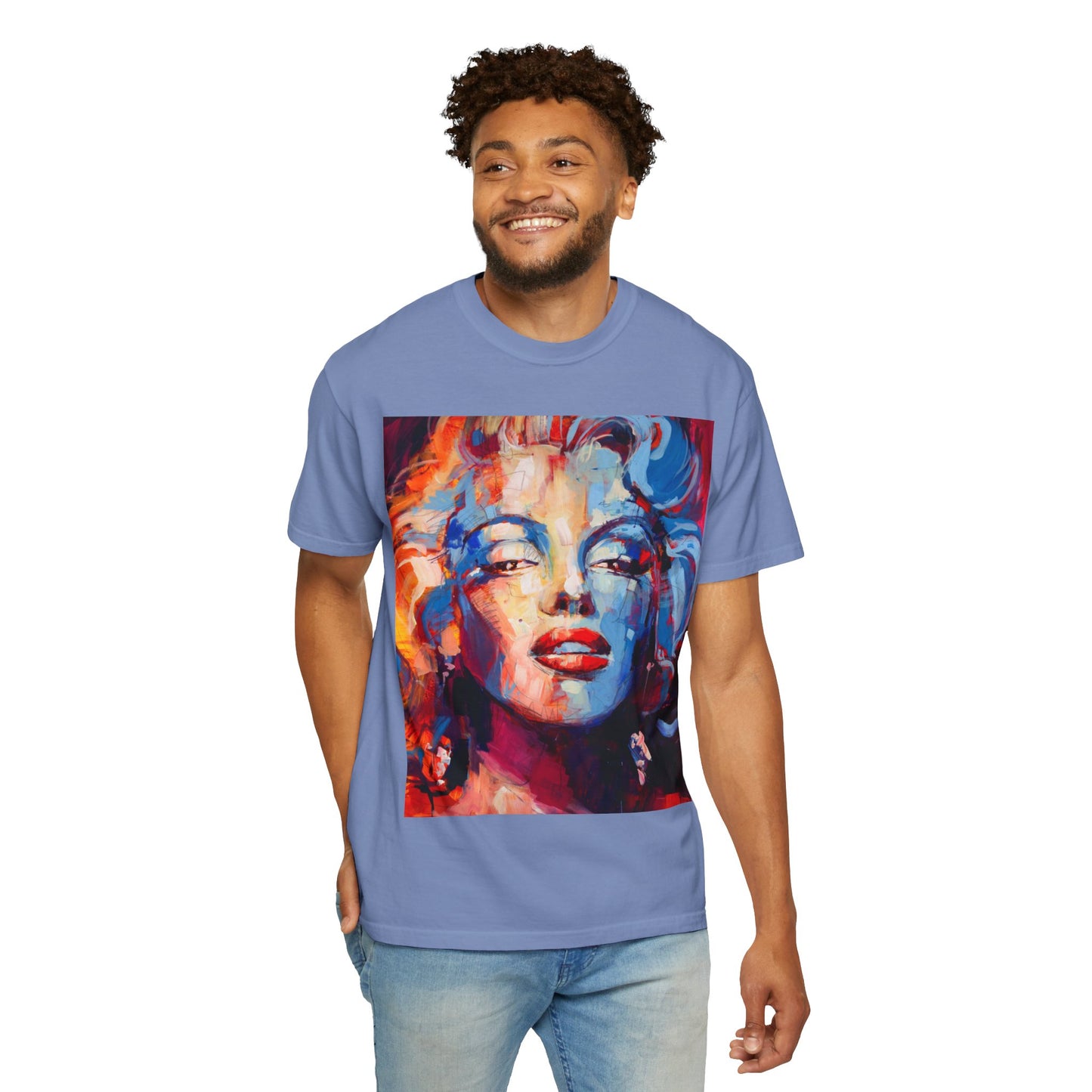 Artistic Pop Portrait T-Shirt — Colorful Marilyn-Inspired Graphic Tee