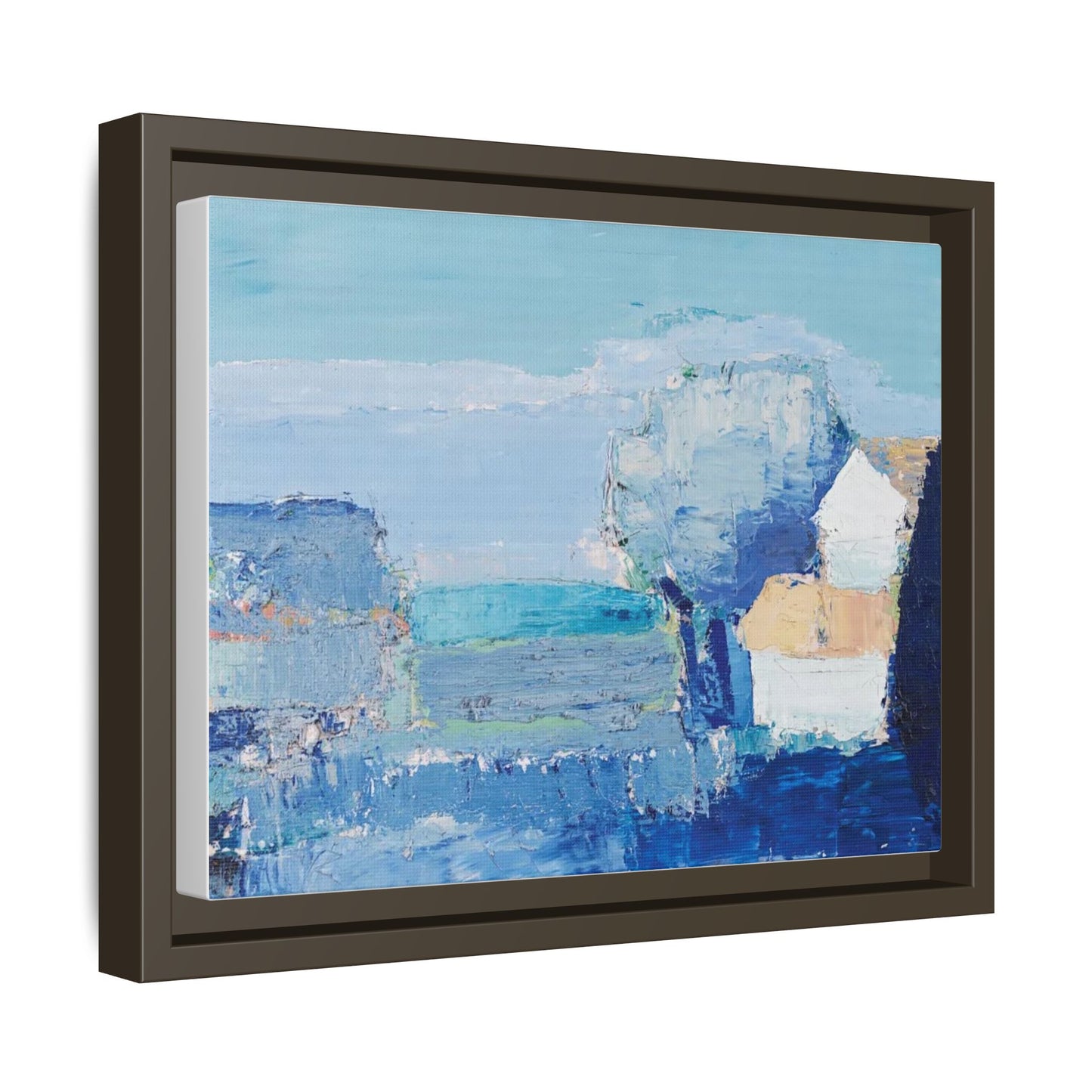 Paysage de Provence by Nicolas de Staël Framed Matte Canvas Seascape Wall Art Print