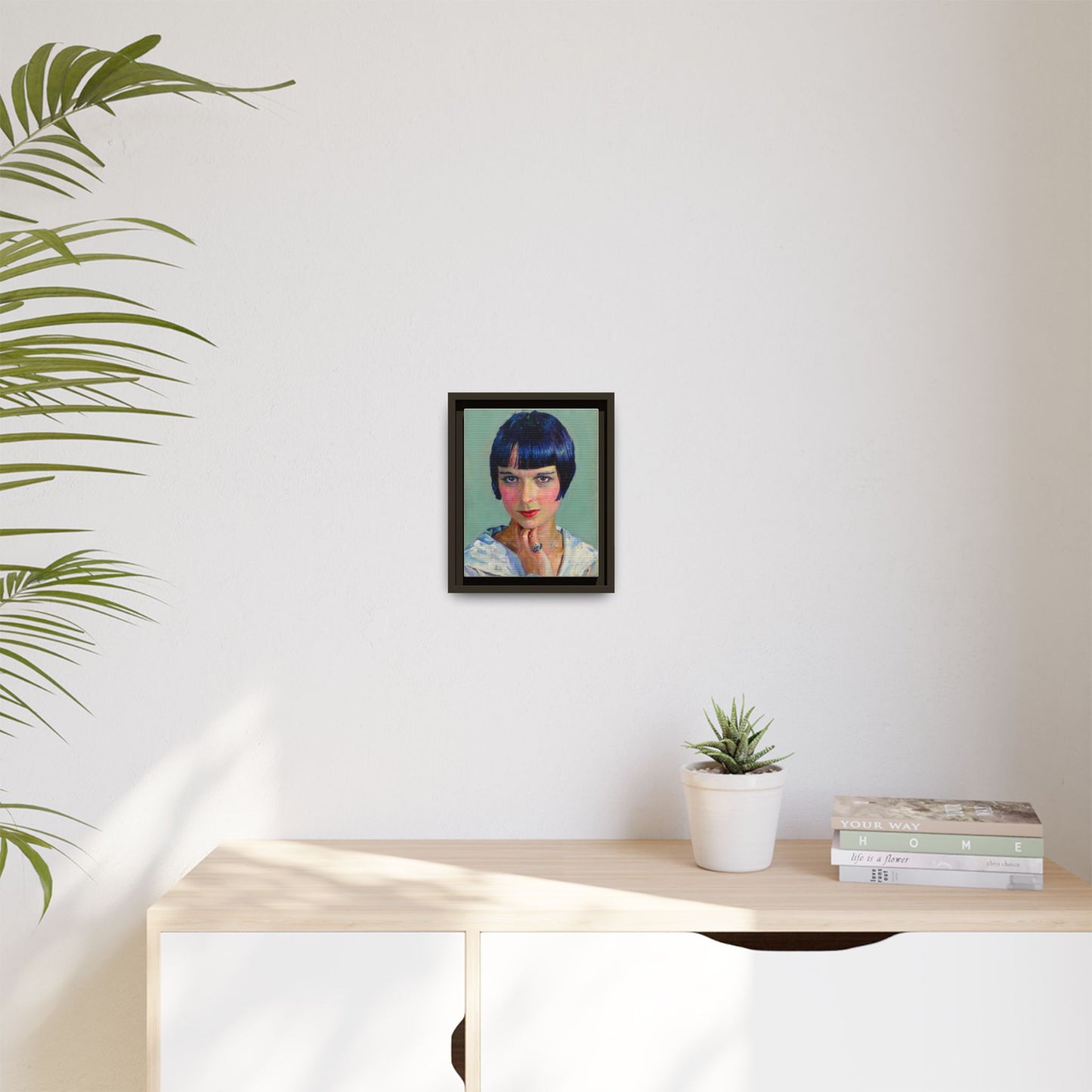 Framed Matte Canvas Portrait Print — Vintage Flapper Woman