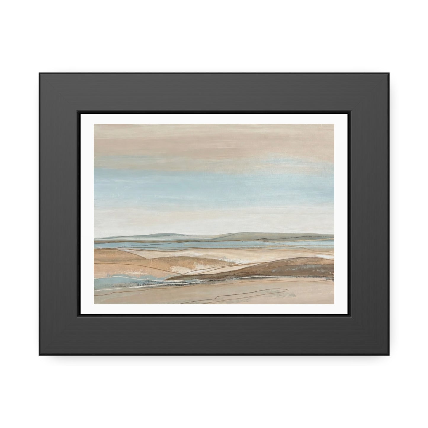 Coastal Pastel Landscape Framed Poster
