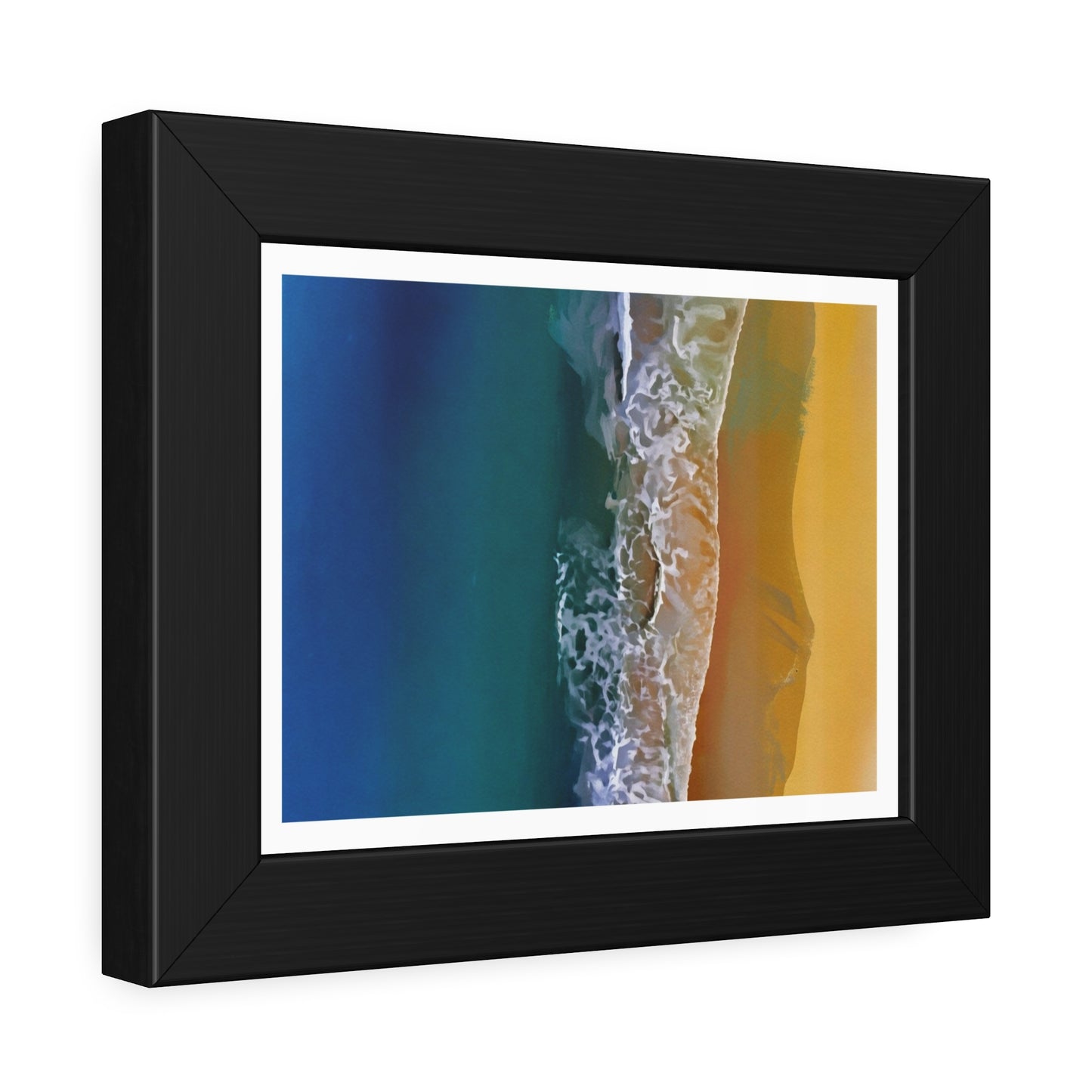 Coastal Waves Framed Poster — Beach Ocean Photography Wall Art