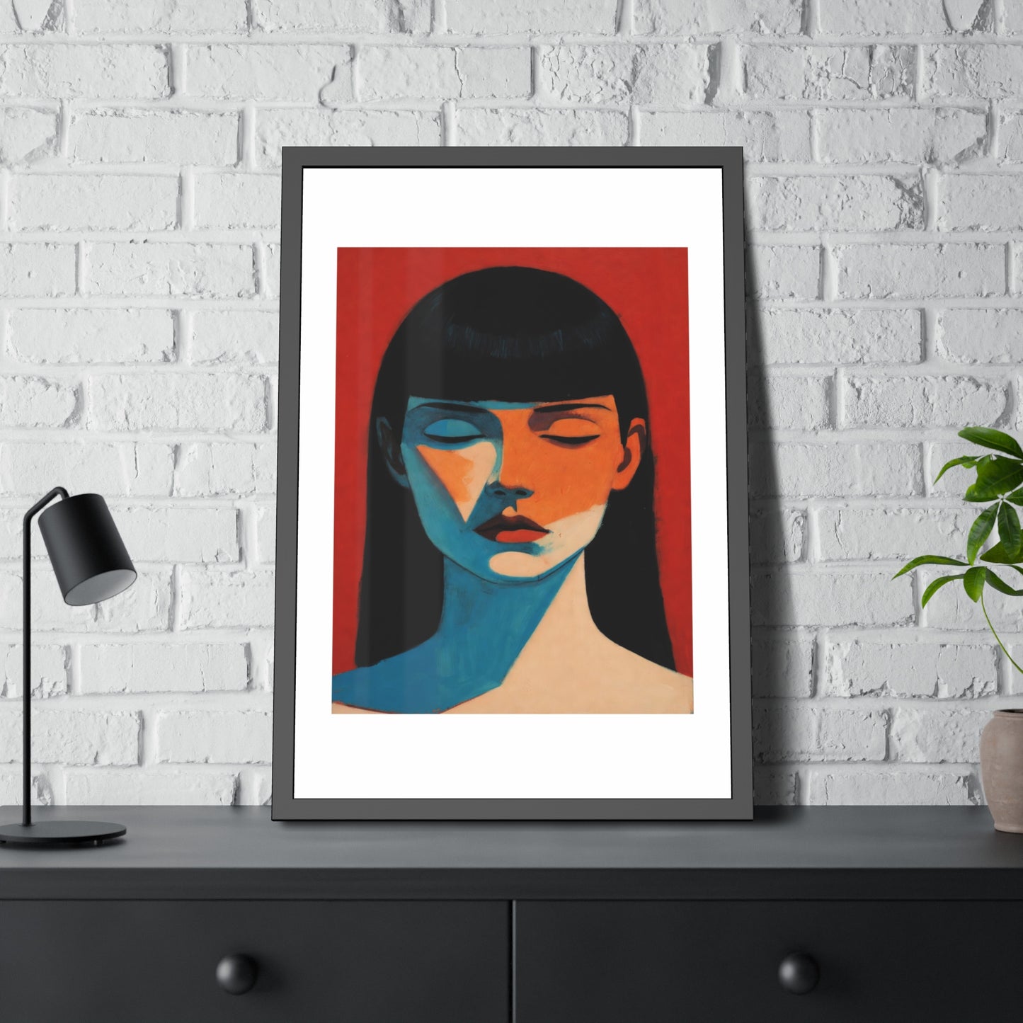 Framed Art Print — Moody Portrait Poster