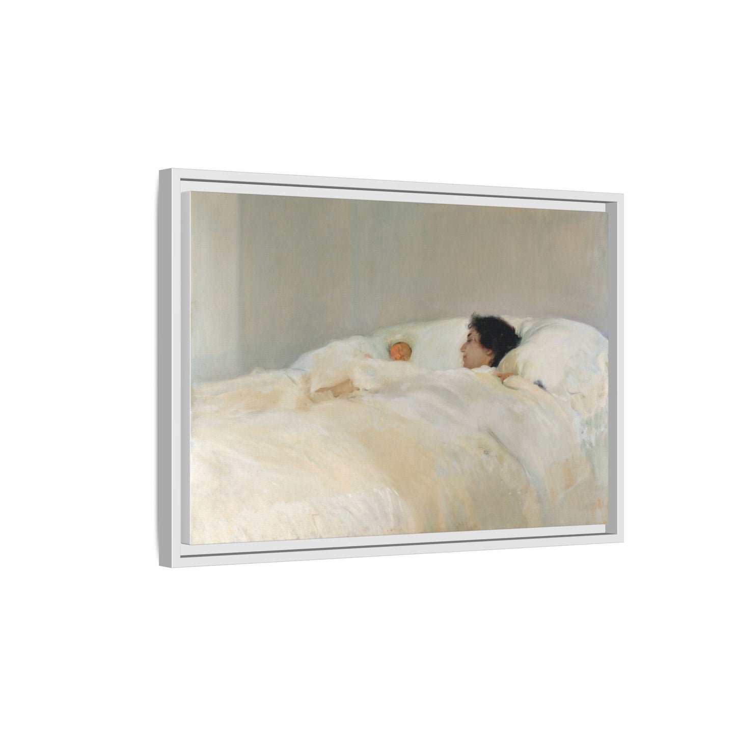 Mother by Joaquin Sorolla y Bastida Framed Matte Canvas Wall Art Print