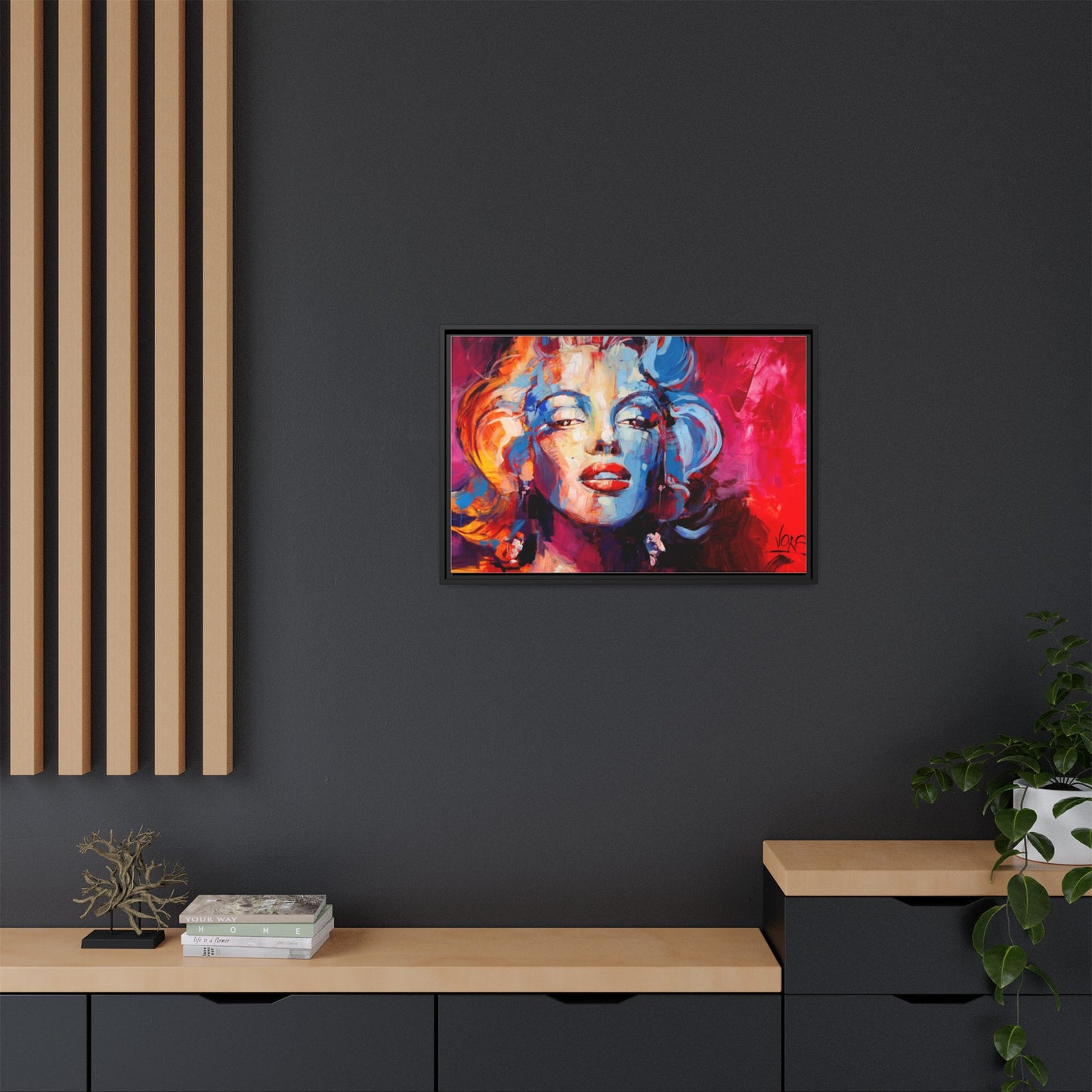 Marilyn Monroe attributed to Voke Matte Canvas Framed Wall Art