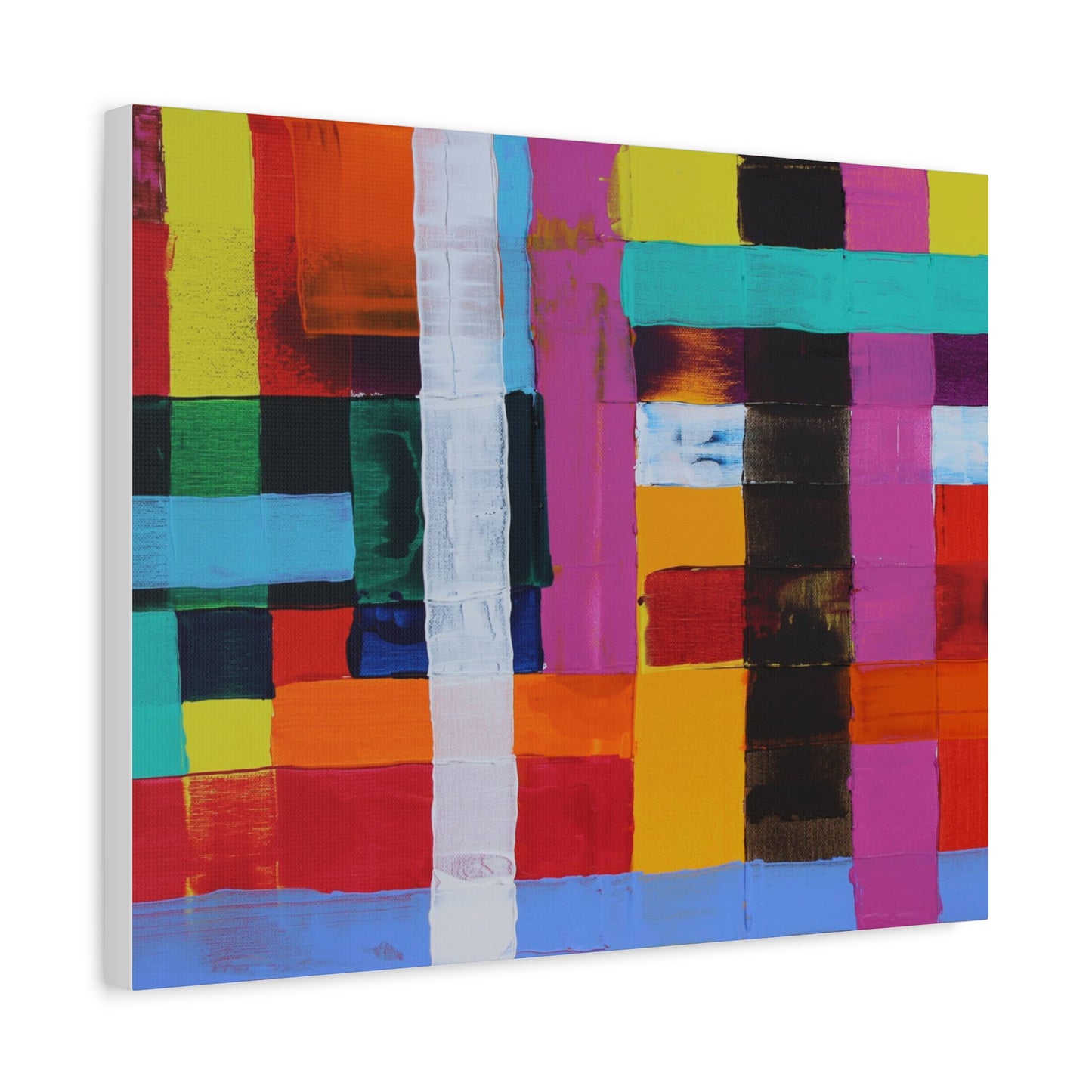 Farbfeld Malerei (Acryl) by Unknown Artist Matte Canvas Print Wall Art