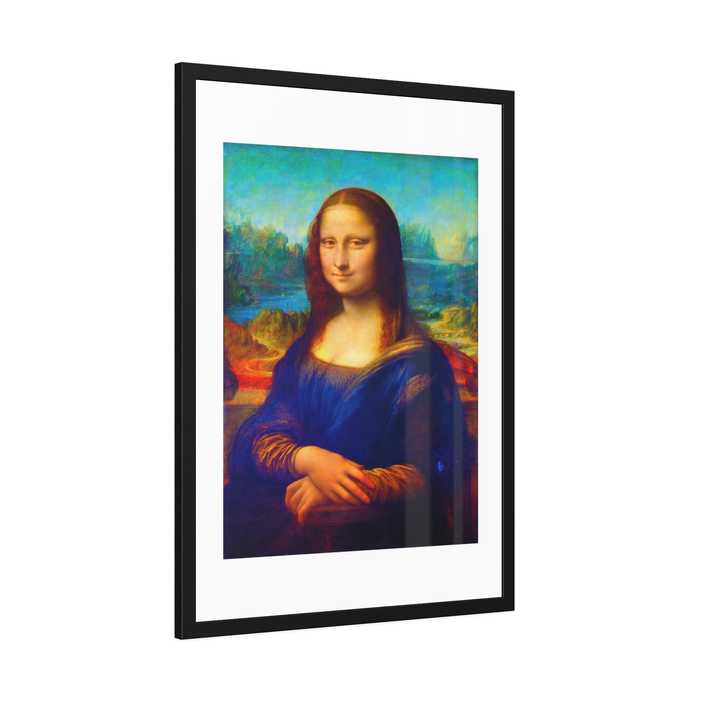 Framed Mona Lisa Poster — Classic Renaissance Art Print in Black Frame
