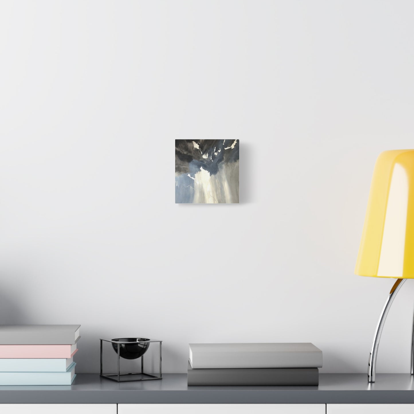 Abstract Storm Canvas Print — Dramatic Blue & Gray Matte Wall Art