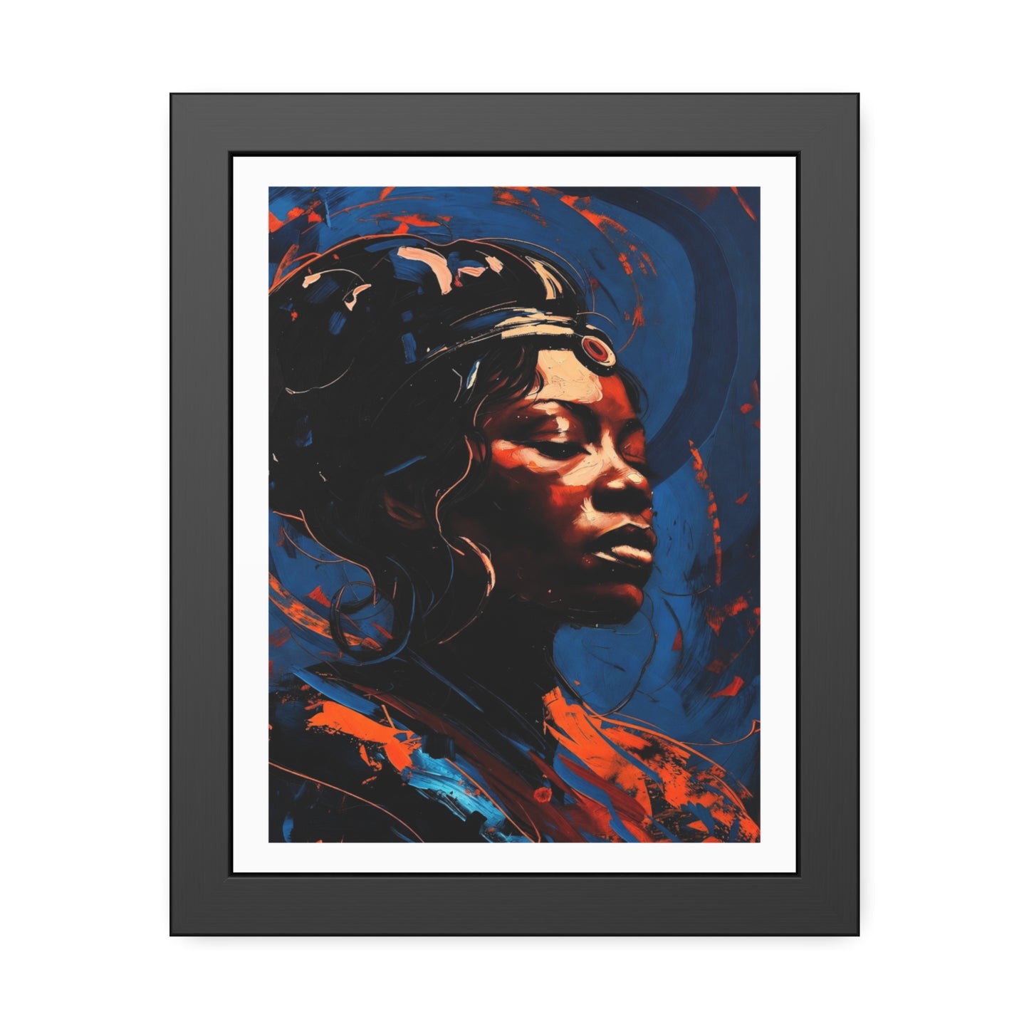 Framed Art Poster — Bold Abstract Portrait Wall Art