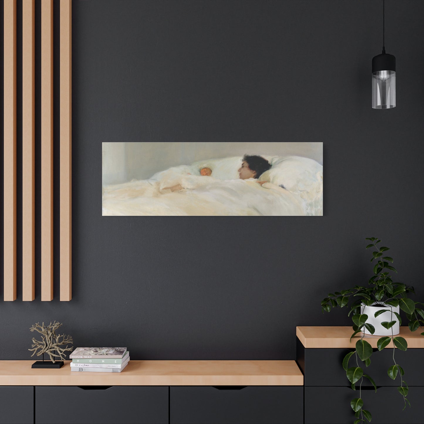 Mother by Joaquin Sorolla y Bastida Art Canvas Print — Serene Nursery Wall Decor