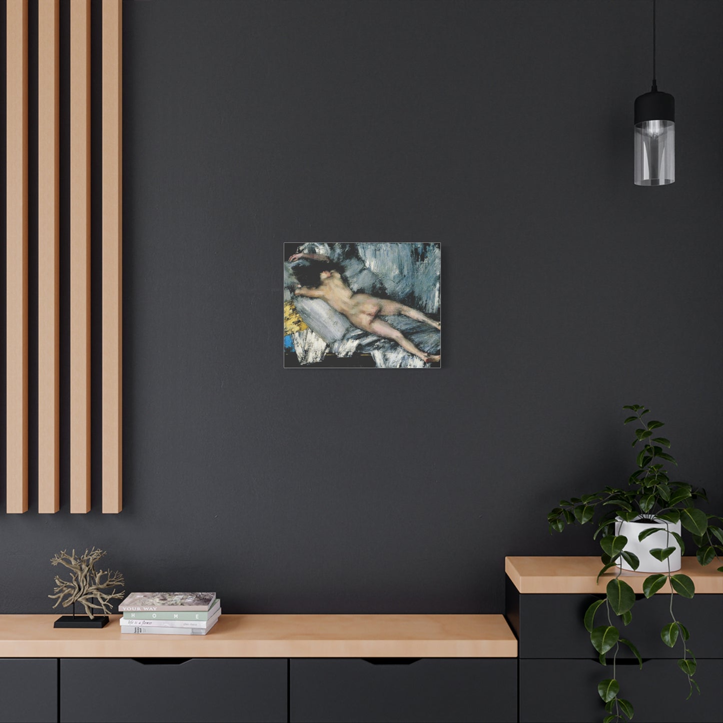 Nude in the Studio by János Vaszary Matte Stretched Canvas: Wall Art Poster