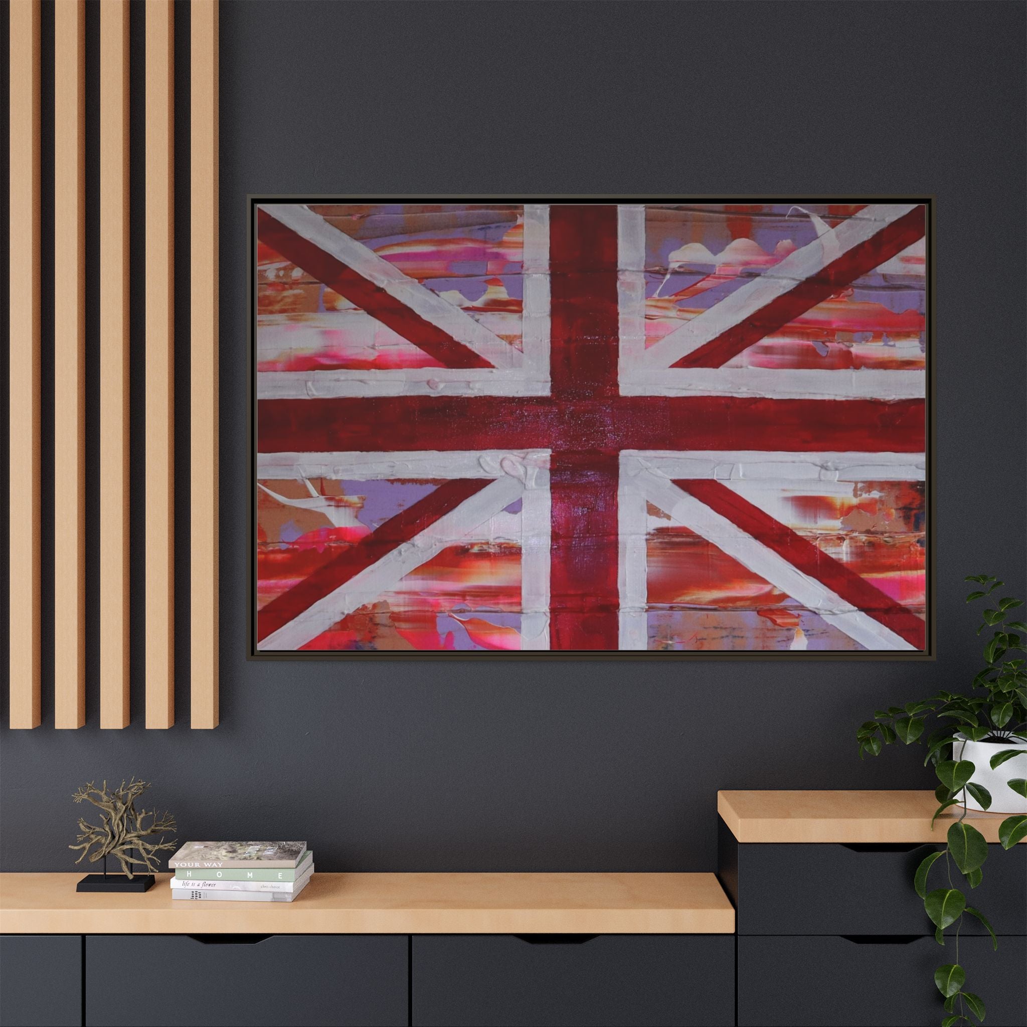 Union Jack is back! by Norman Barrett Framed Matte Canvas Print Wall Art