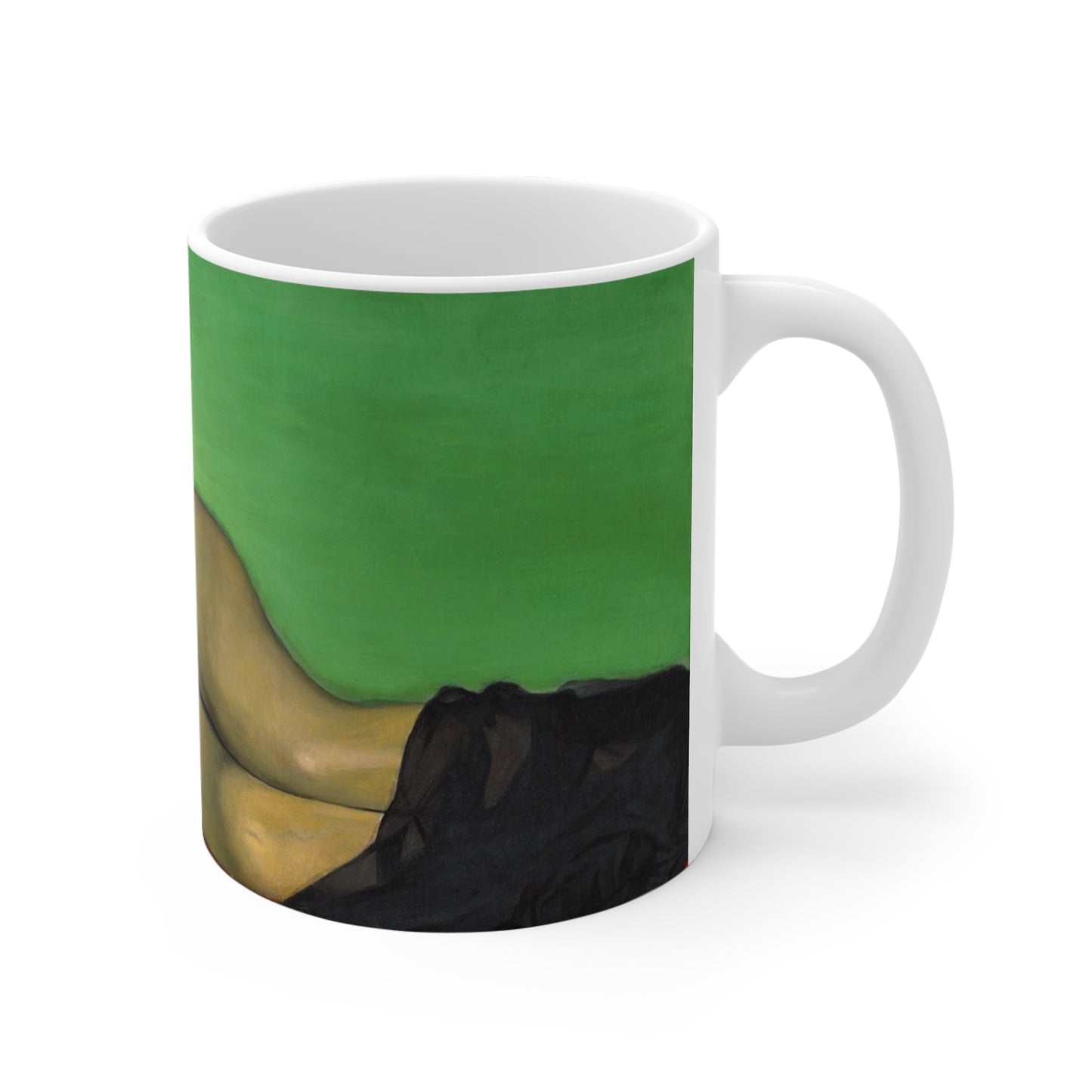 Nude Repose Art Mug — Vintage Figurative Painting 11oz Ceramic