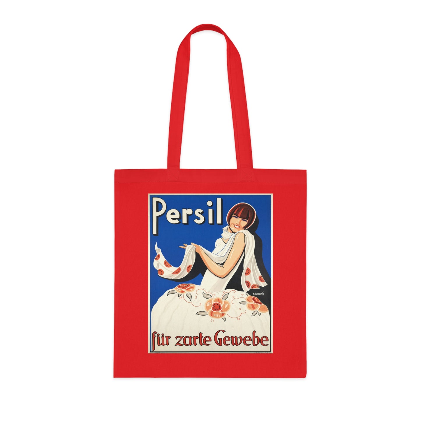 Vintage Persil Poster Cotton Tote — Retro Laundry Advertising Graphic Bag
