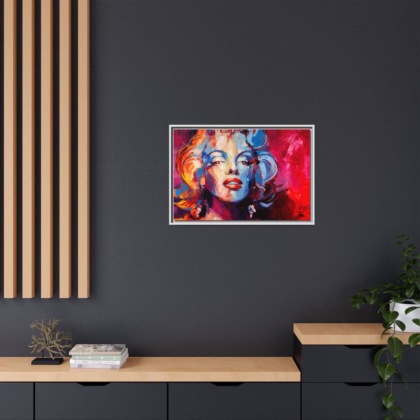 Marilyn Monroe attributed to Voke Matte Canvas Framed Wall Art