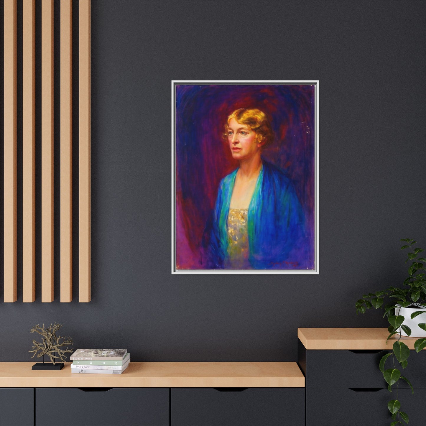Matte Canvas Portrait , Framed (Multi-color)