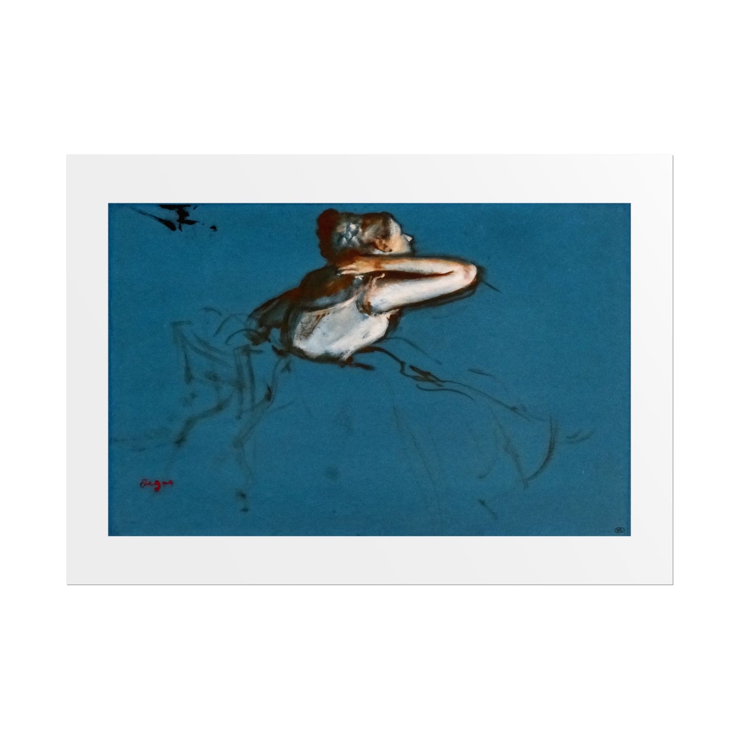 Blue Ballerina by Edgar Degas Wall Art Print