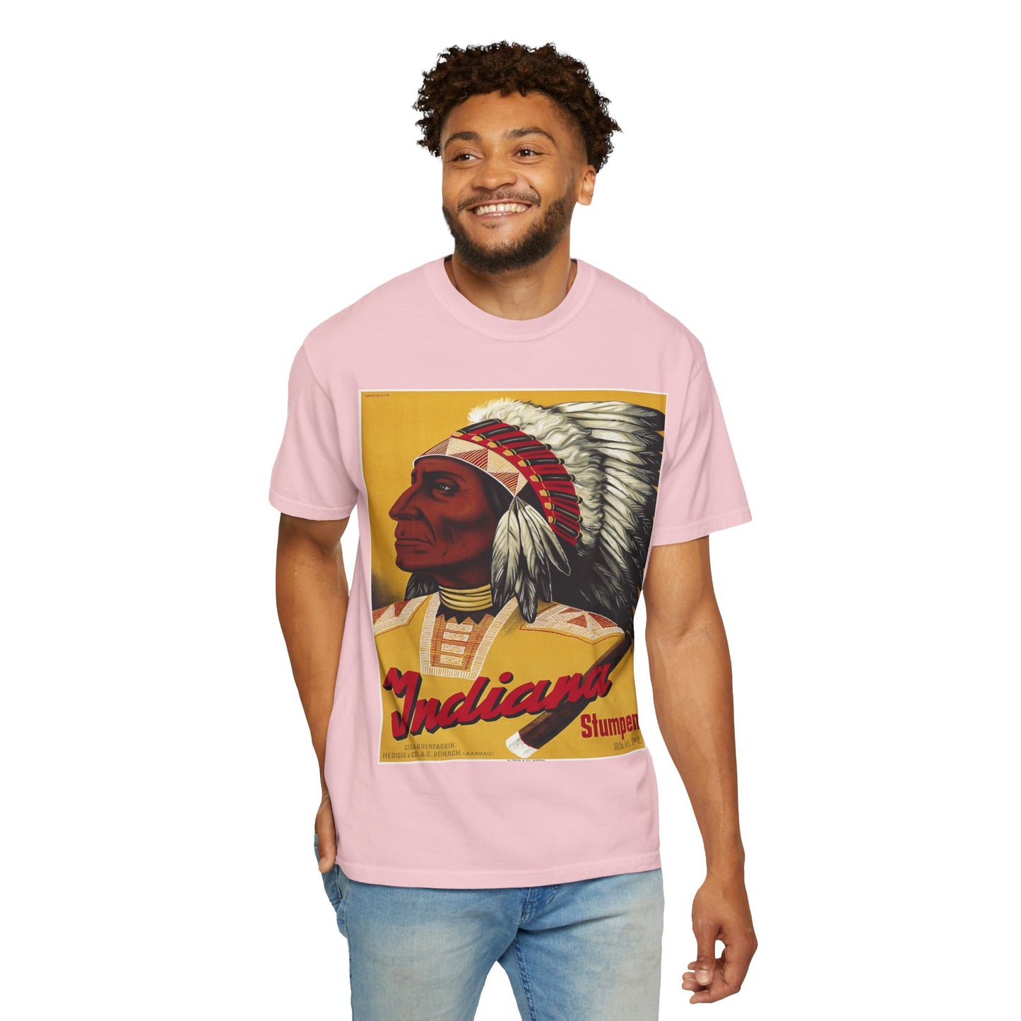 T-Shirt — Retro 'Indiana' Native Chief Vintage Poster Design