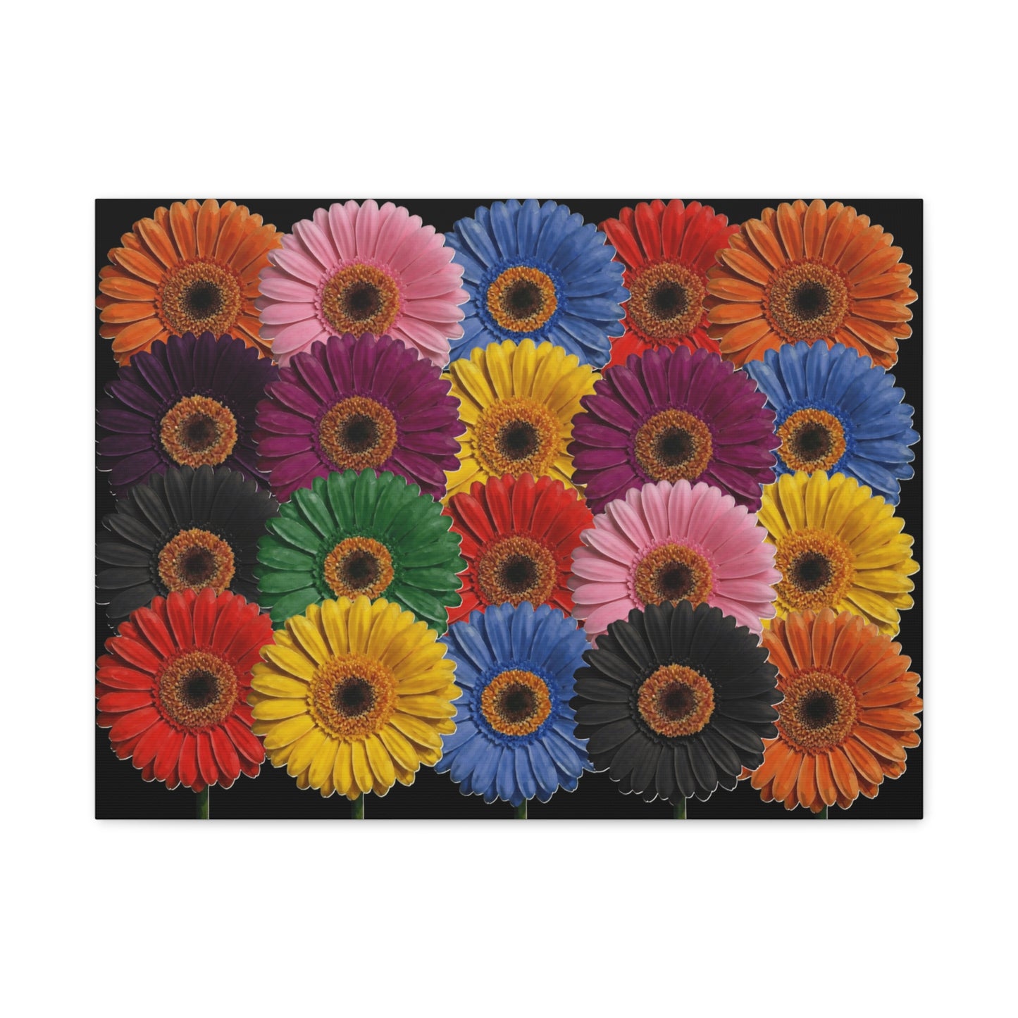 Colorful Gerbera Daisy Canvas Print — Vibrant Floral Wall Art