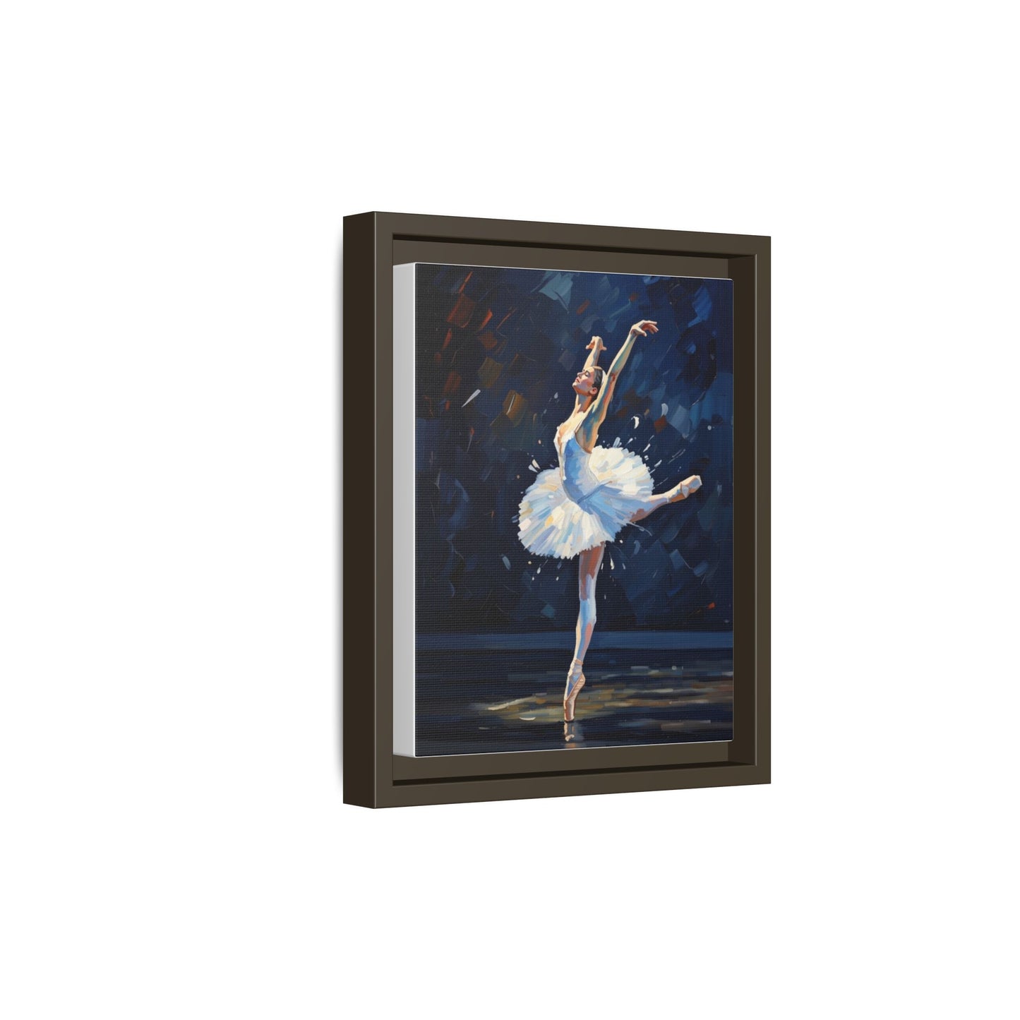Ballerina Ballet Canvas Print — Framed Matte Wall Art