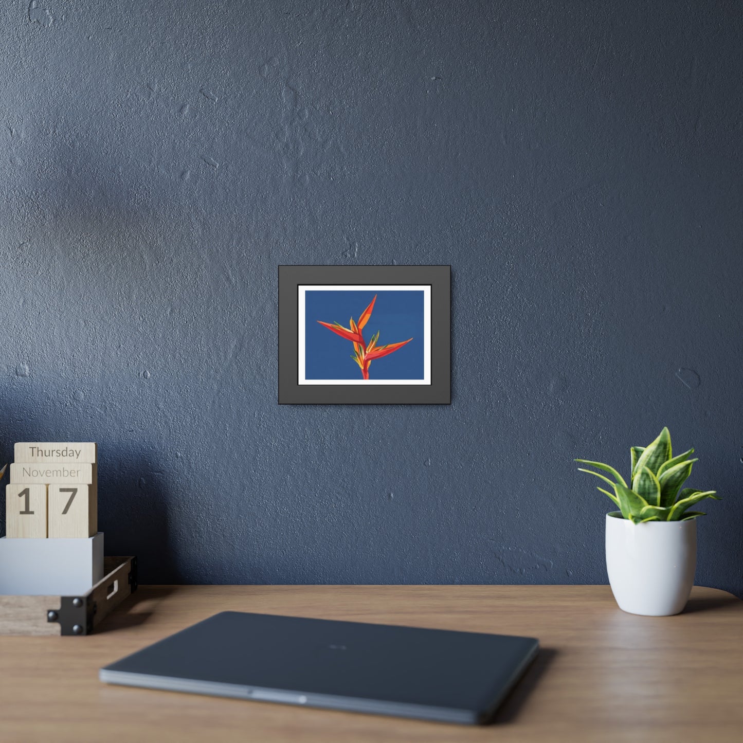 Bird of Paradise Framed Art Print — Tropical Flower Poster