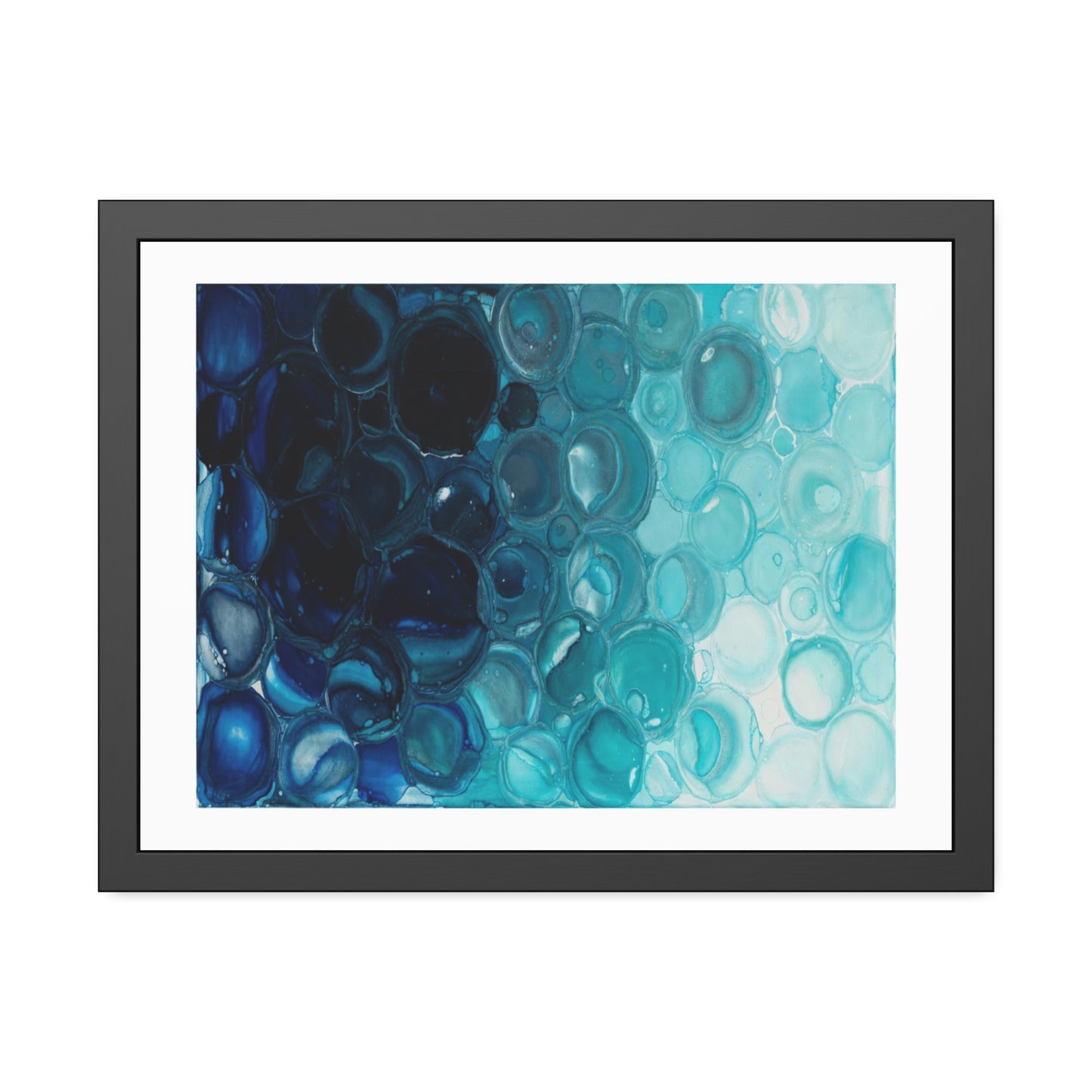 Abstract Ocean Blue Framed Poster