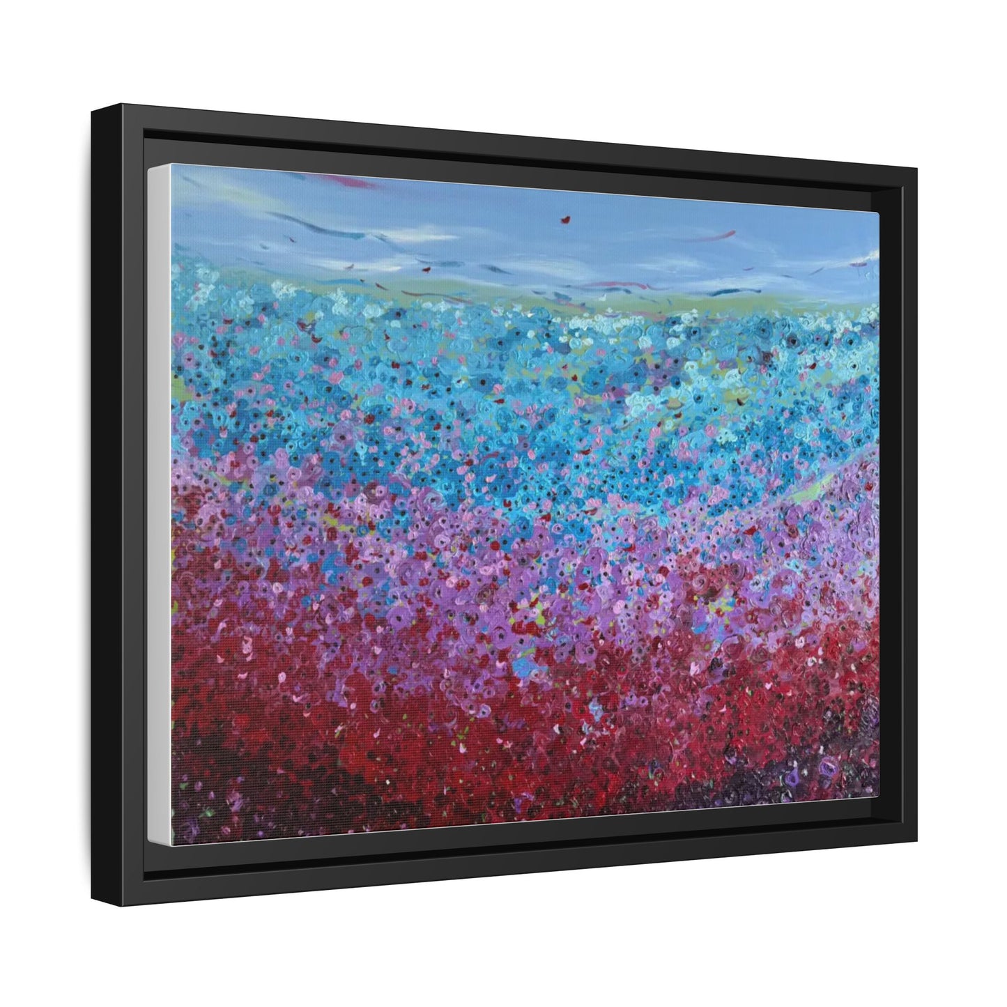 Bloom by Unknown Framed Matte Canvas Abstract Floral Field Wall Art