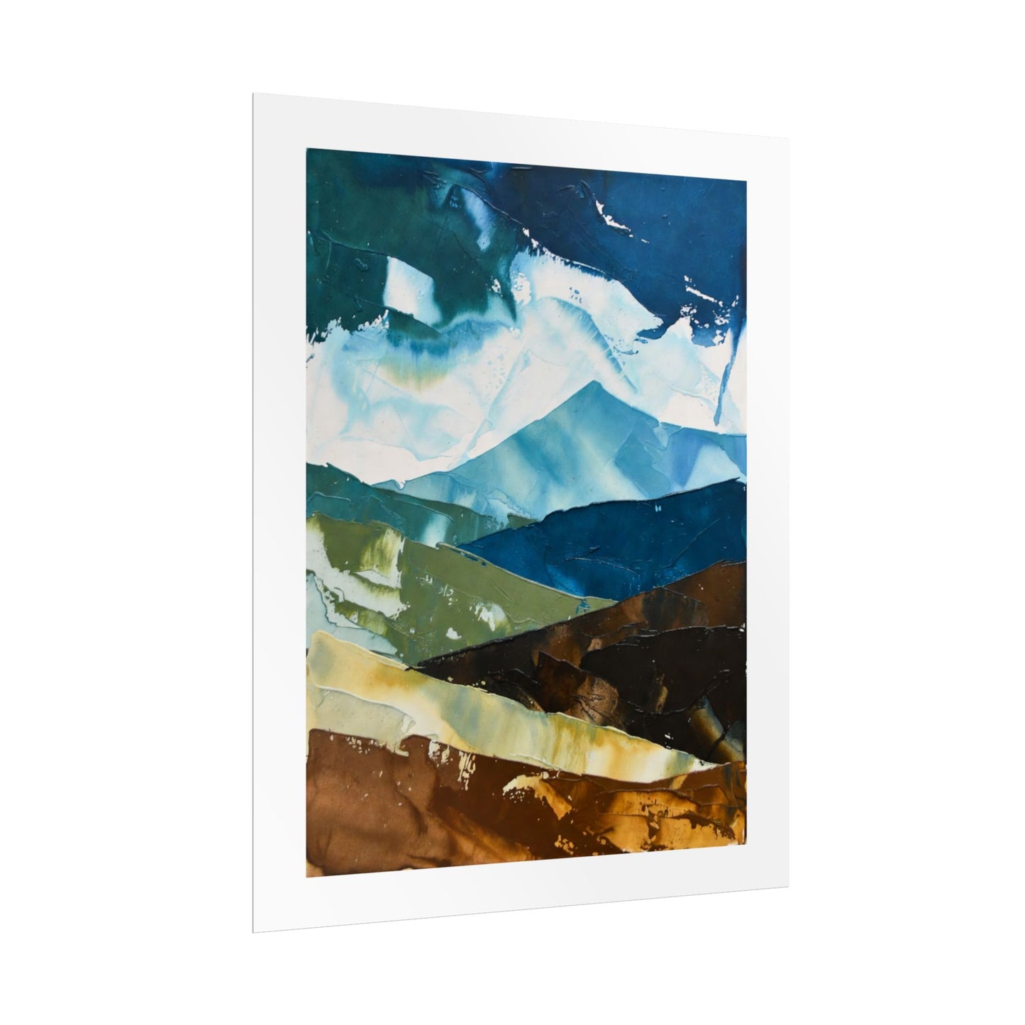 Abstract Mountain Landscape Poster — Rolled Art Print