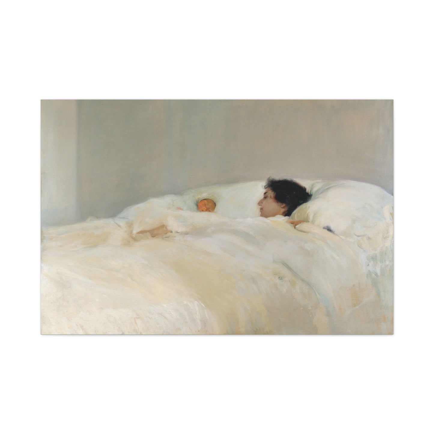 Mother by Joaquin Sorolla y Bastida Art Canvas Print — Serene Nursery Wall Decor